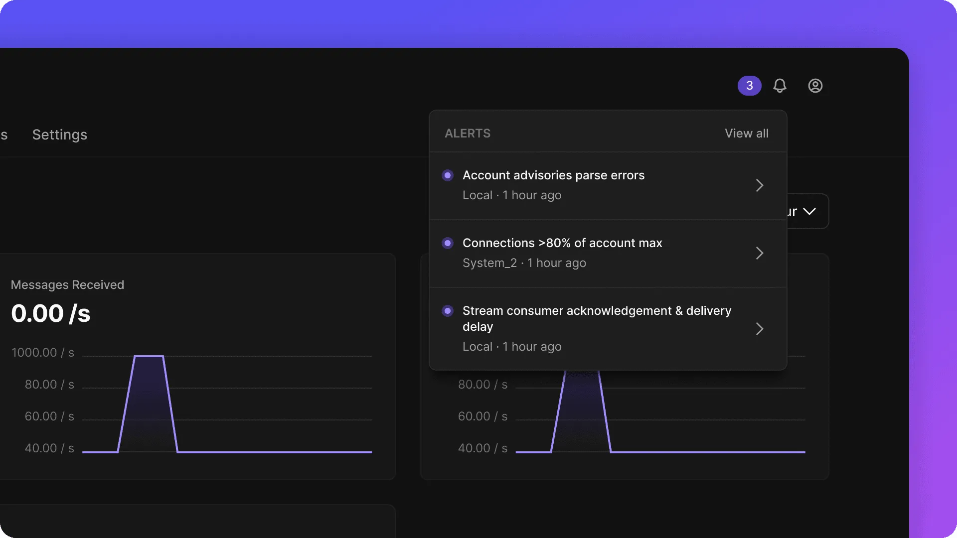 View and manage your alert rules from your Control Plane dashboard.