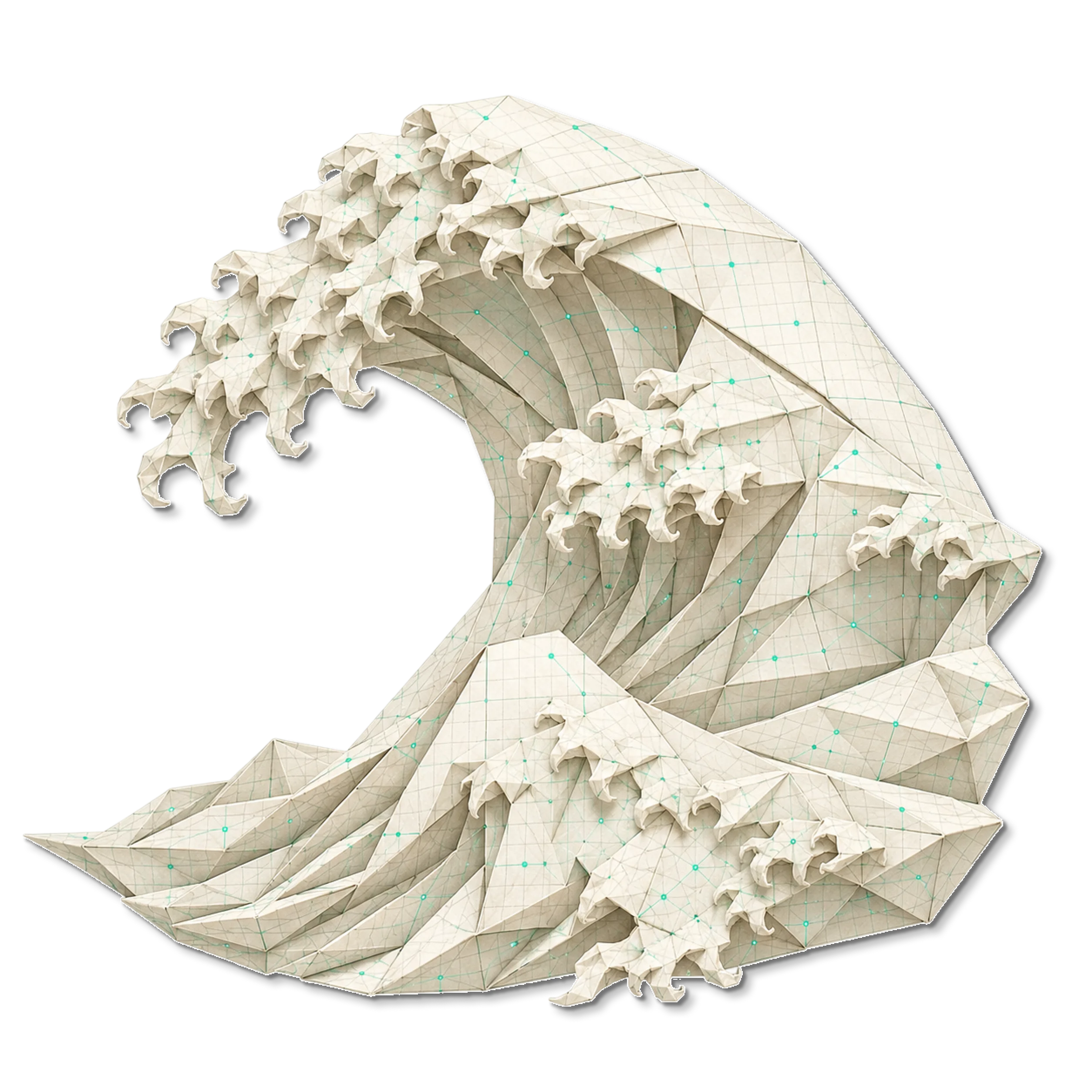 Stylized wave illustration representing data streaming